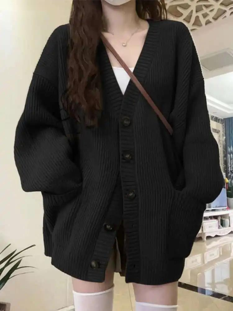 Wool Coat Peacoat - Cardigan ample à manches longues pour