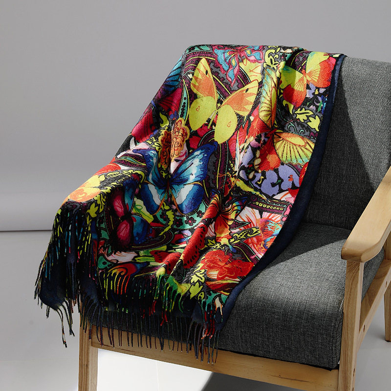 Wool Scarf Men - Marque de luxe peinture à l'huile