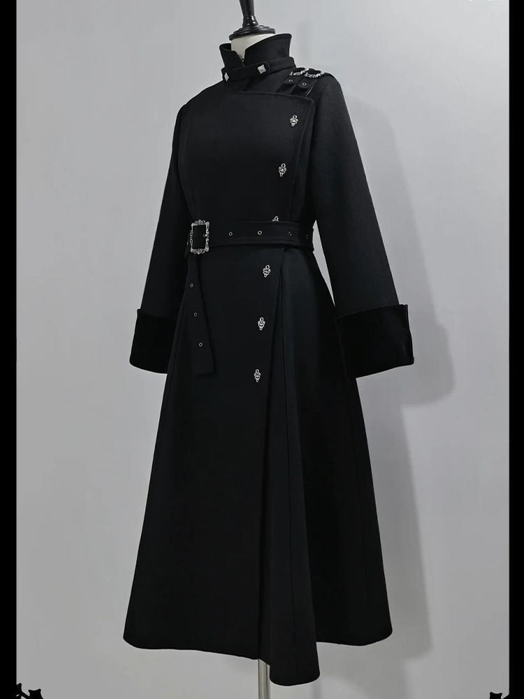 2025 hiver gothique ceinturé m - Wool Coat Peacoat avis et prix