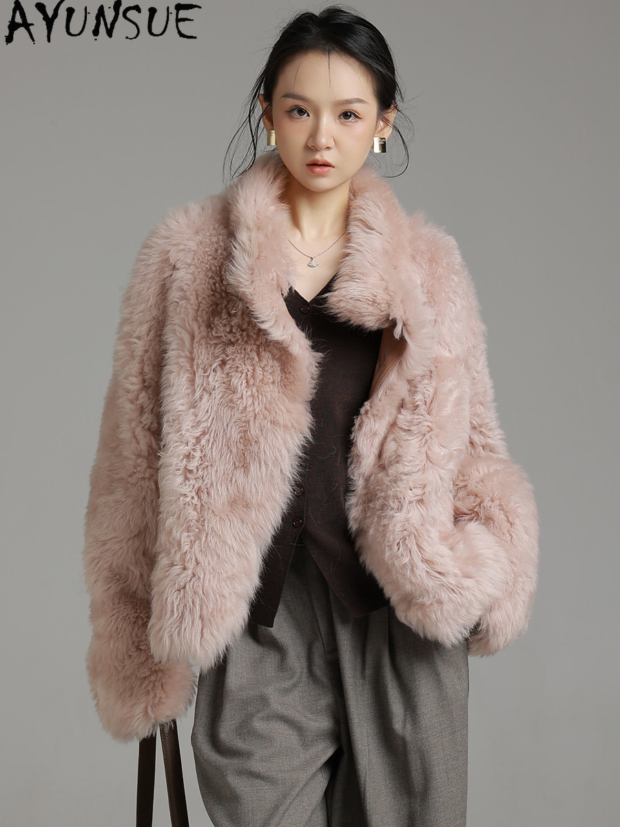 AYUNSUE – manteau en fourrure  - Wool Coat Peacoat avis et prix