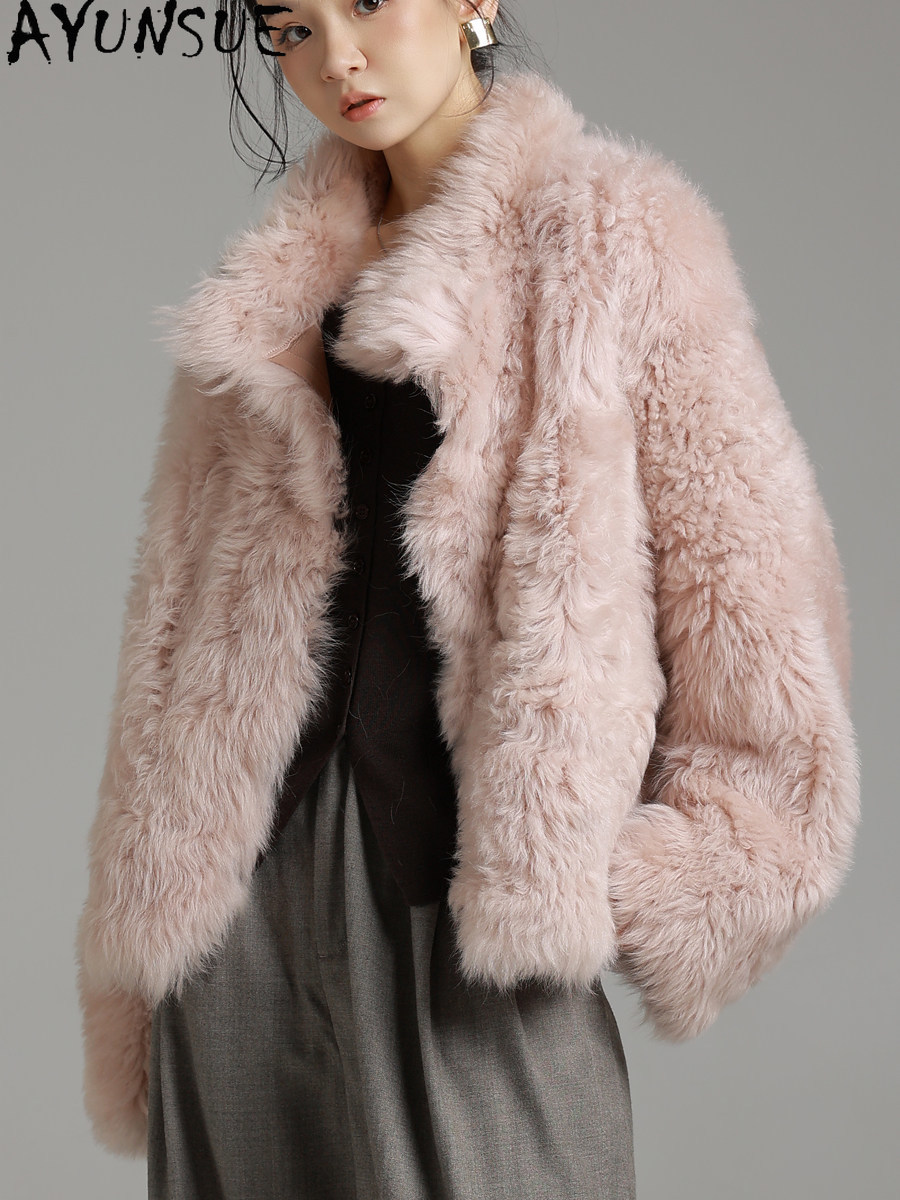 AYUNSUE – manteau en fourrure  - Wool Coat Peacoat avis et prix