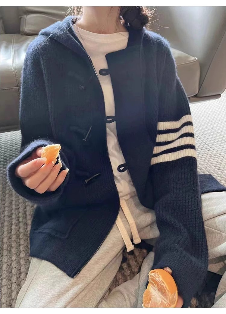 TB-Cardigan tricoté à capuche  - Wool Coat Peacoat avis et prix