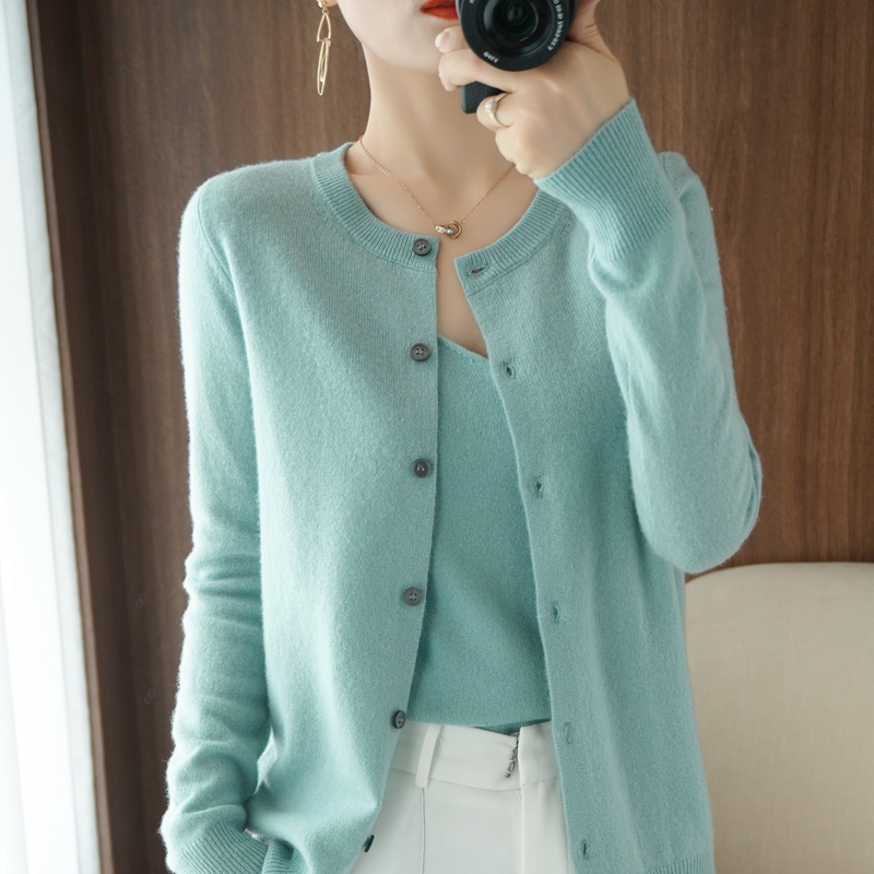 Cardigan tricoté à col ras du  - Wool Coat Peacoat avis et prix