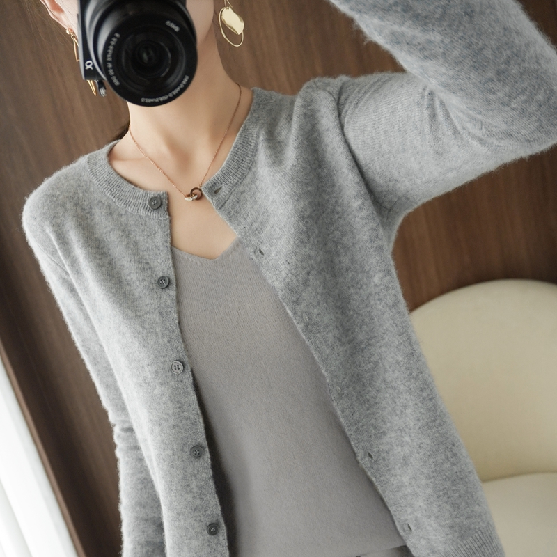 Cardigan tricoté à col ras du  - Wool Coat Peacoat avis et prix