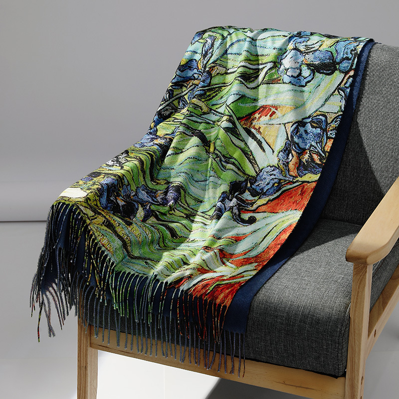 Marque de luxe peinture à l'hu - Wool Scarf Men avis et prix