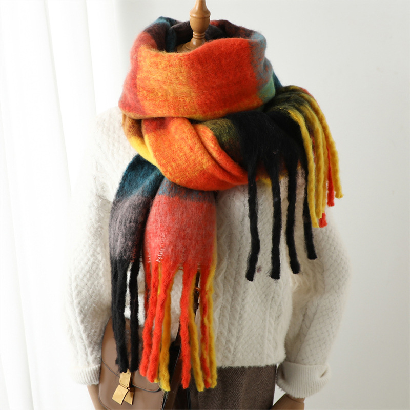 Nouvelle Écharpe à Carreaux Au - Wool Scarf Men avis et prix