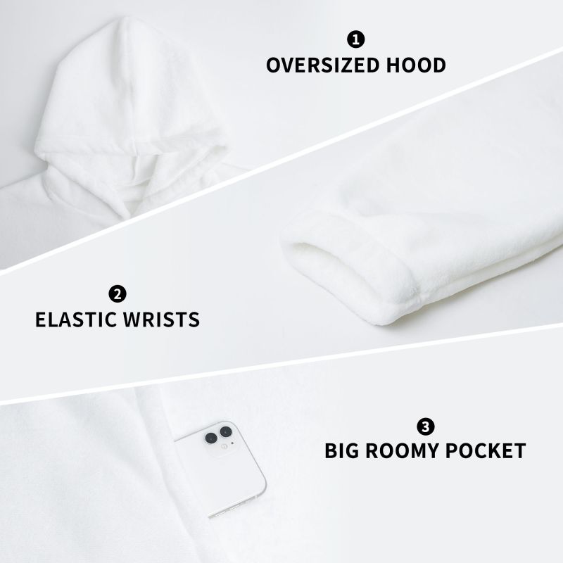 Couverture à capuche portable  - Sherpa Hoodie Fleece avis et prix